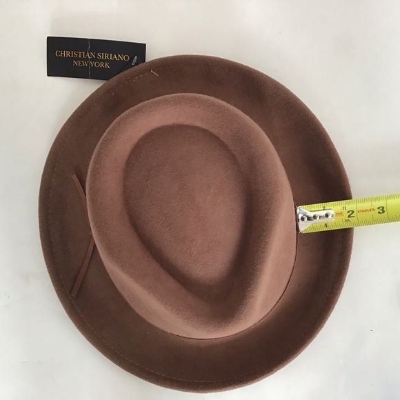 Christian Siriano Trilby/Fedora wool felt hat. Pecan. OS NWT - Picture 5 of 7